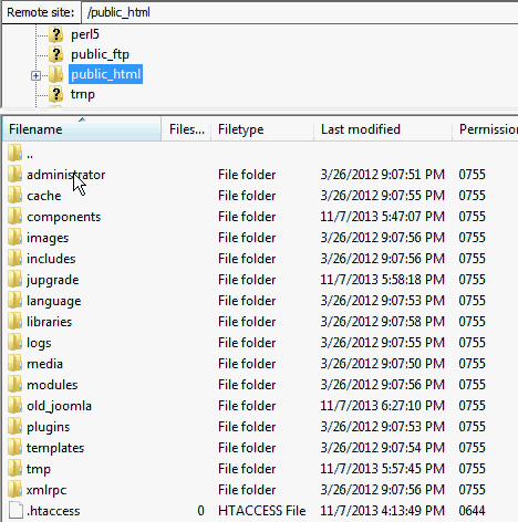 move files to old joomla folder