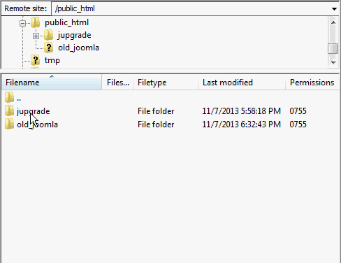 move jupgrade files to public_html