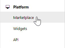 Select Marketplace under Platform