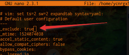 exclude config example