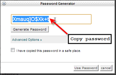 copy password