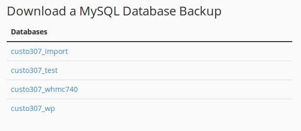 Download a MySQL Database Backup
