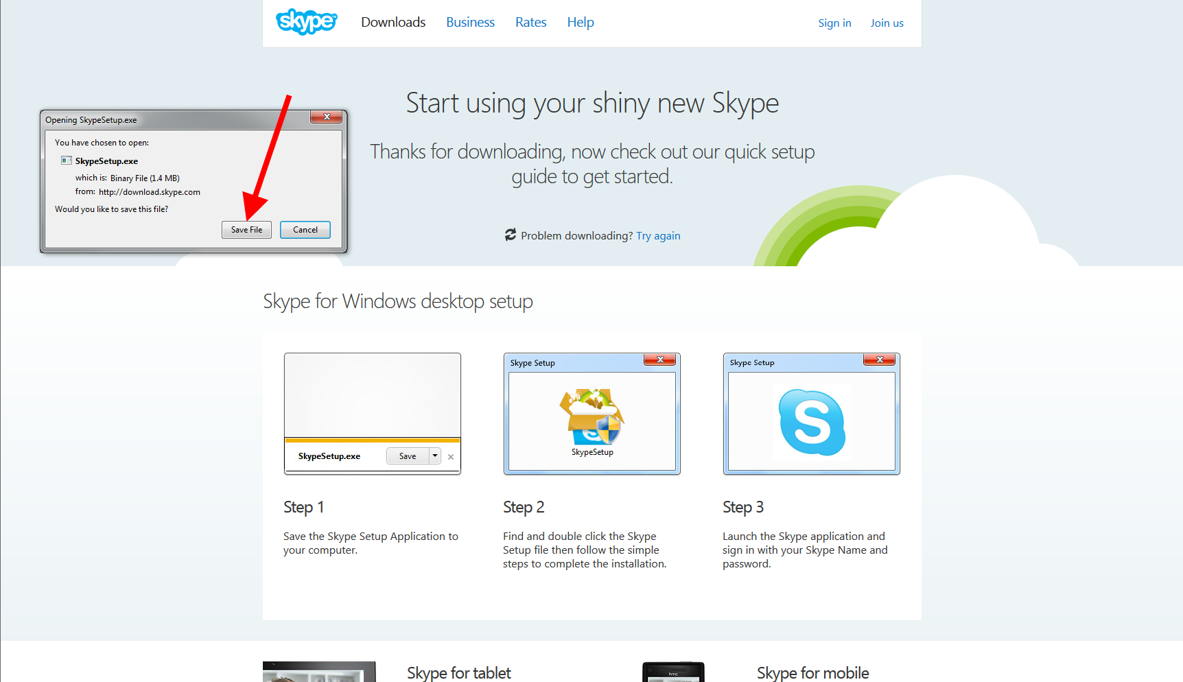 Save Skype to your Machine