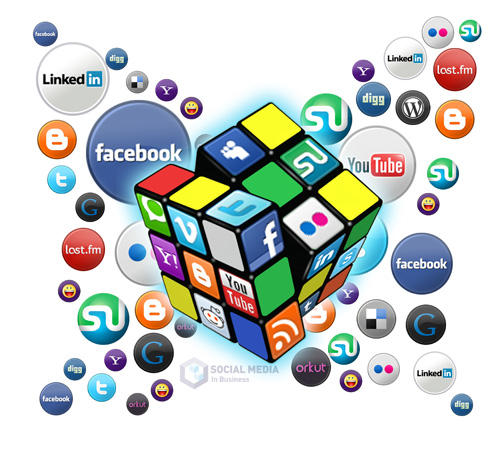 social media networks rubik cube