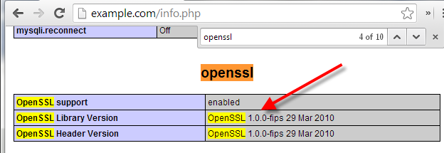check openssl version for heartbleed bug