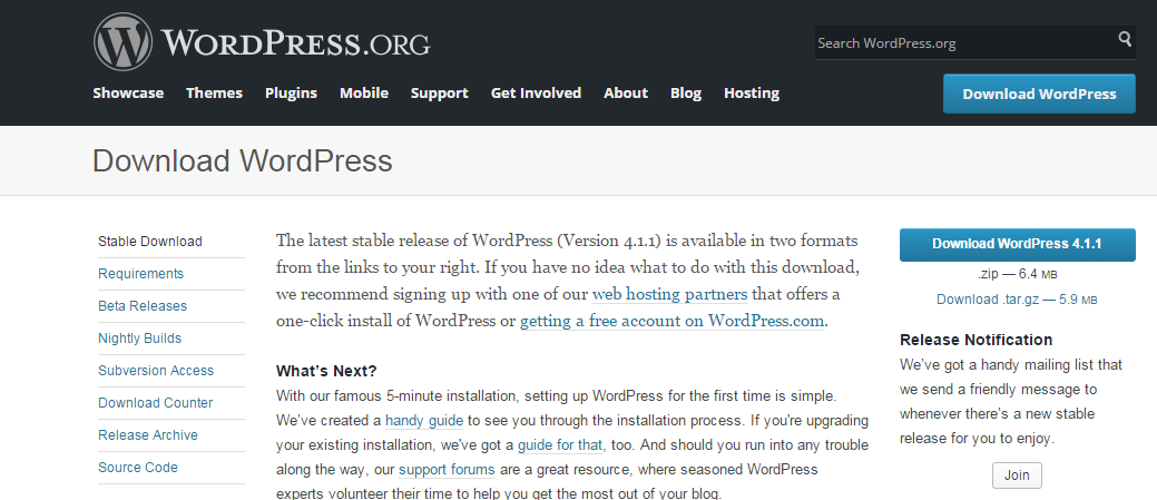Wordpress.org download