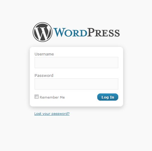 Step 1 - WordPress Dashboard Login Screen