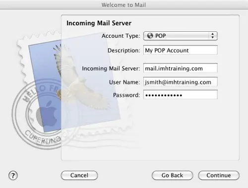 Mac Mail Incoming Mail Server Settings