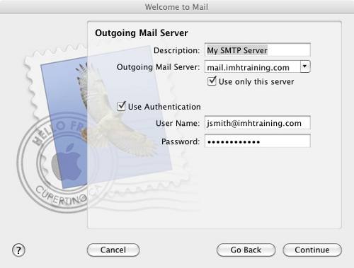 Mac Mail Outgoing Mail Server Settings