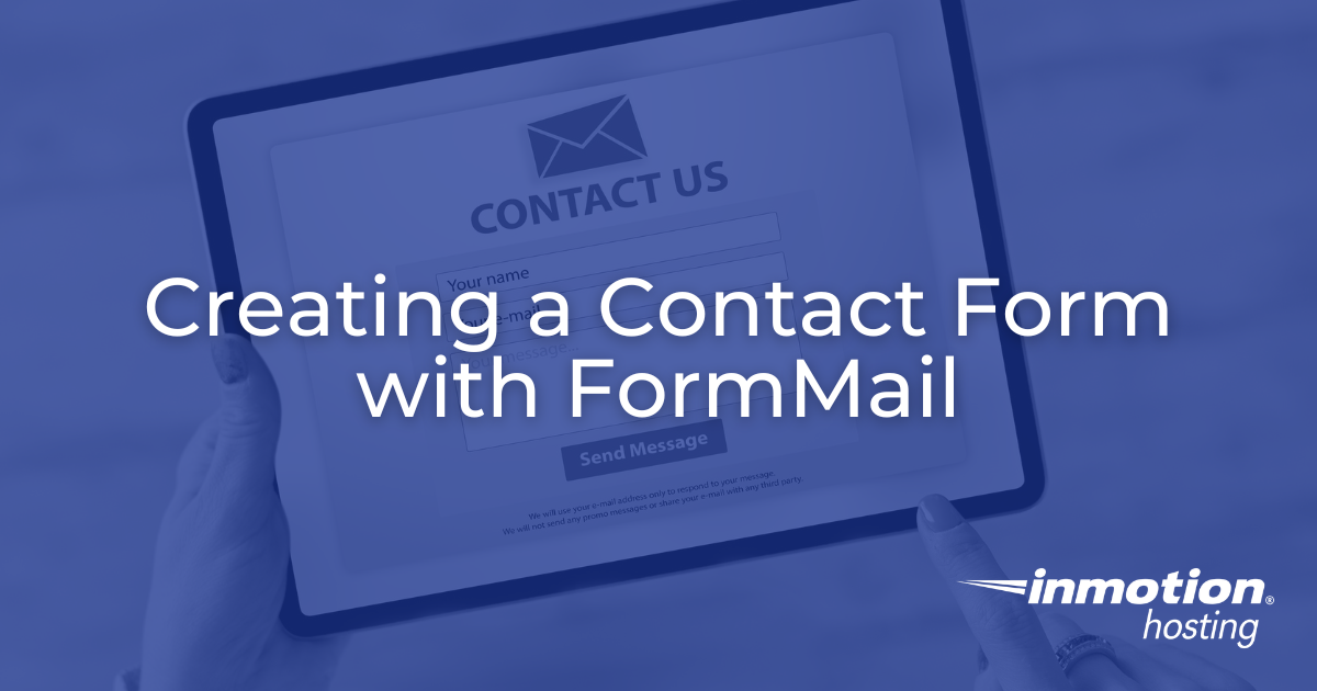 Creating a Contact Form with FormMail Header image
