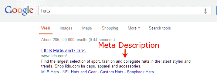 Snapshot of Google search.