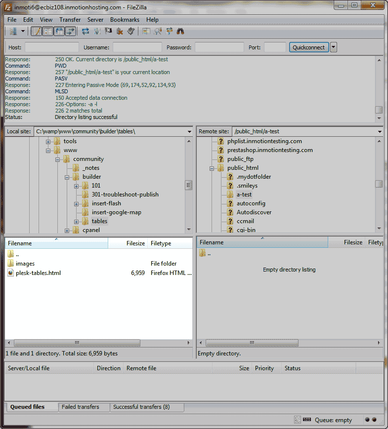 FileZilla Local files