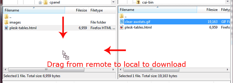 Download a fiel FileZilla