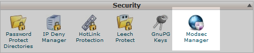 Modsec Manager in cPanel