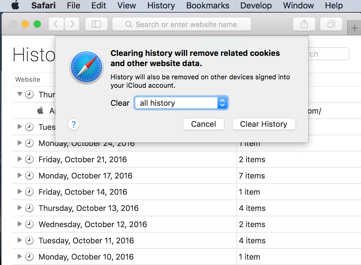 Safari очистить кэш. Как обновить кэш в сафари на Mac.