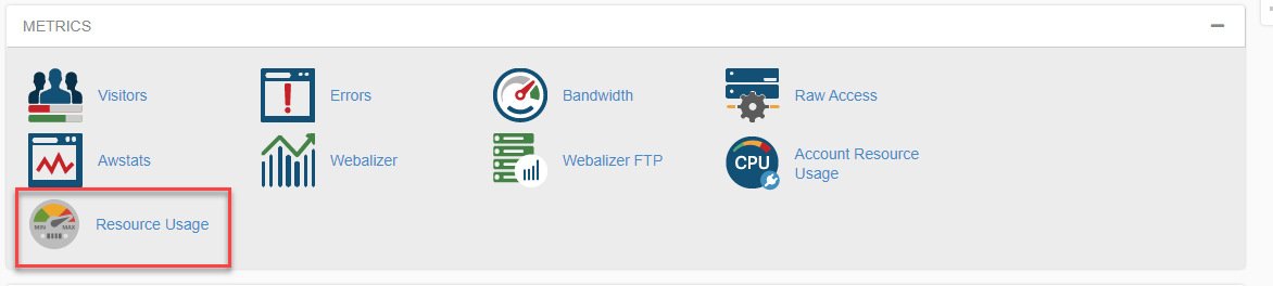 View CPU usage in cPanel