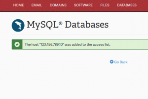 Setting up a Remote MySQL Database Connection