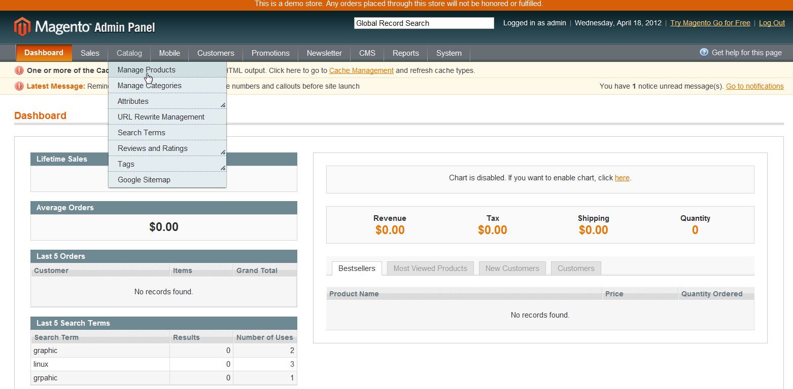Manage Products in Magento