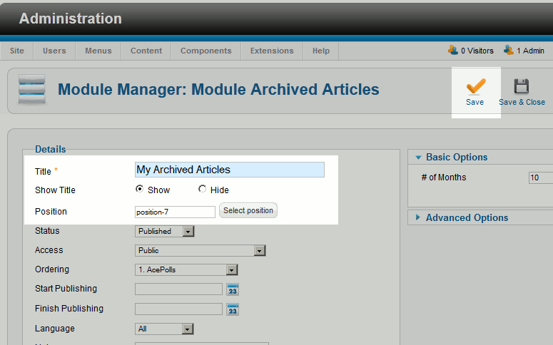 configure-arhived-articles-module