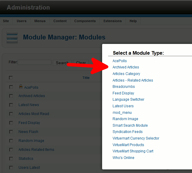 create-archived-articles-module