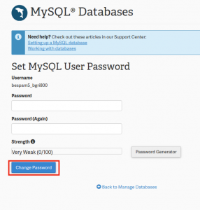 How to reset a database password within cPanel | InMotion Hosting
