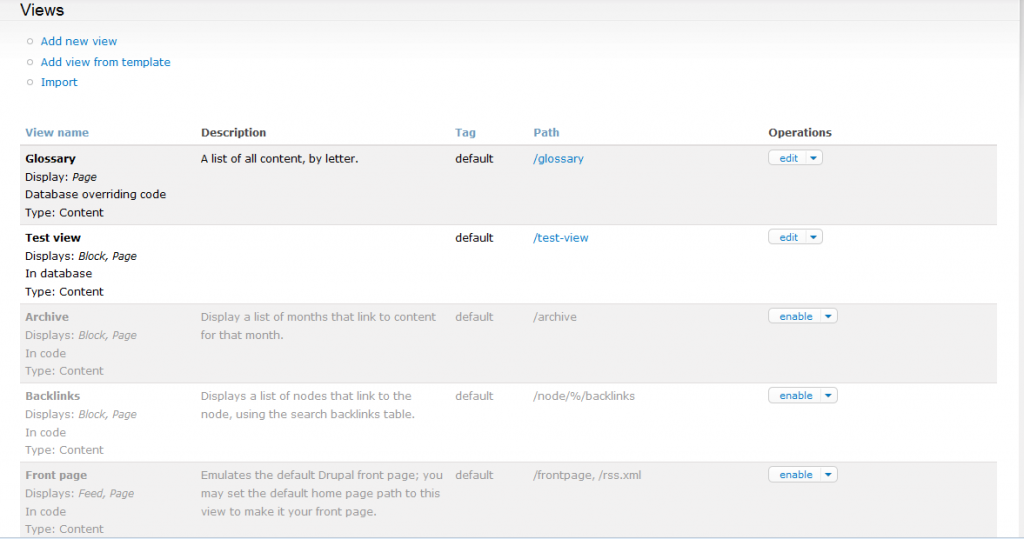 Enabling a view in Drupal 7 Views | InMotion Hosting