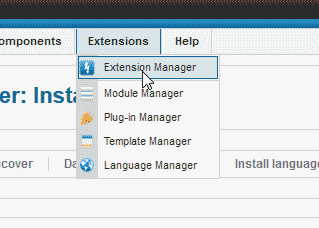 Extention manager Joomla 3.0