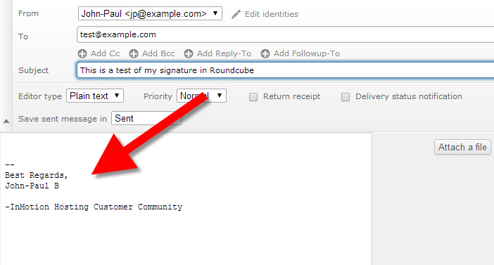 How To Create An Email Signature In Roundcube Inmotion Hosting
