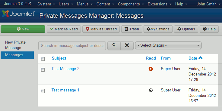 private-message-list