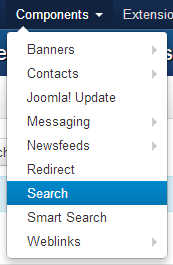 Searching for Components in Joomla