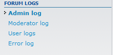 forum logs category list
