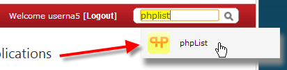 click-on-phplist-from-search