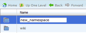Rename the folder for the namespace DokuWiki