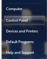 click on control panel