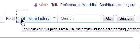Edit page to remove redirect MediaWiki