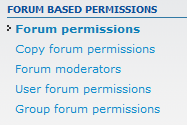 click forum permissions