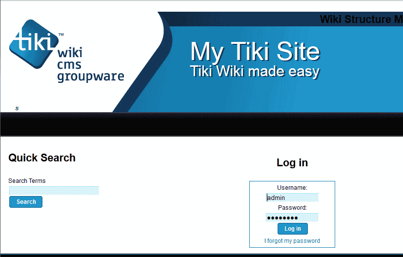 How to log into TikiWiki