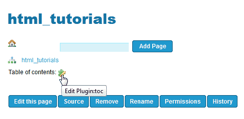 Edit plugin for structure TikiWiki