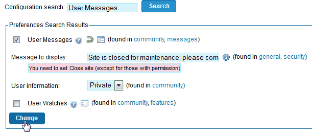 Enable User Messages TikiWiki