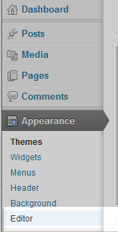 select editor menu option