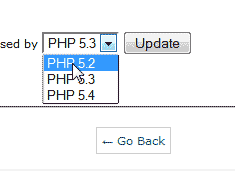 Change php version cpanel