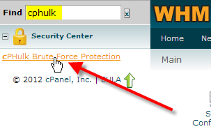 click on cphulk brute force protection