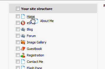 Drag page to sub menu Premium Web Builder