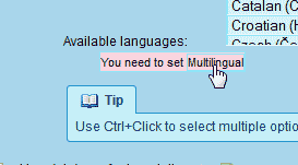 Enable the multilingual TikiWiki