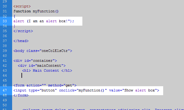 Broken code for example Error Console