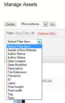 Filter by table definitions for item