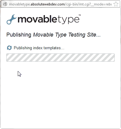 Publishing status Movable Type