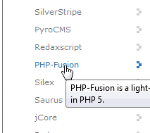Click PHP-Fusion in Softaculous