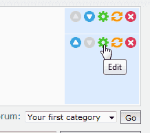 Select teh edit button phpBB