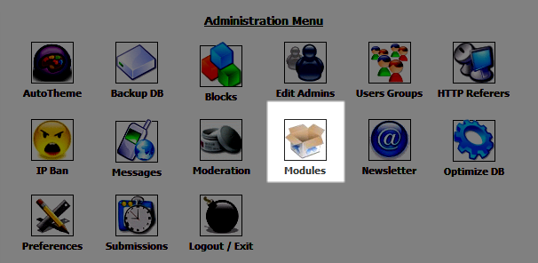 Icon for Modules in PHP-Nuke Admin